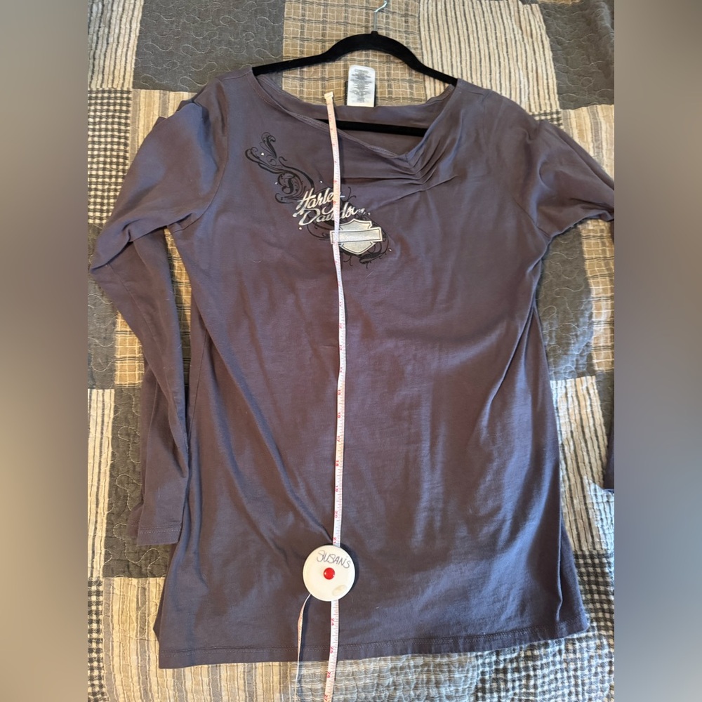 Harley-Davidson Gray Women's Top XL - Picture 6 of 6